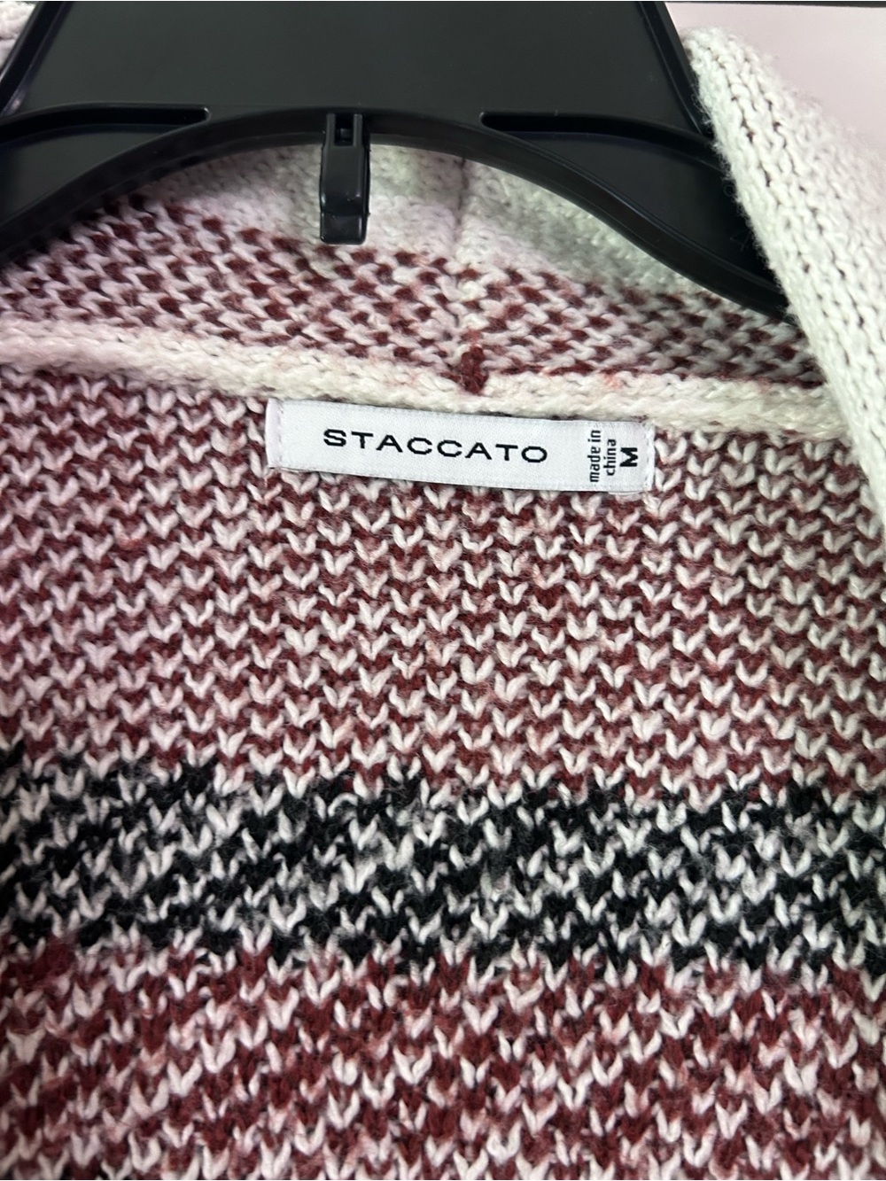 Open-Front Cardigan with Aztec Stripes - Picture 3 of 4